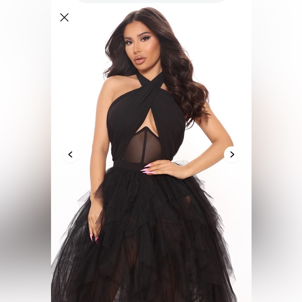 Fashion Nova Hold Me All Night Maxi Dress - Black Sz: S - Picture 4 of 16
